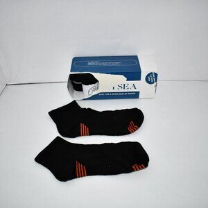 Honeysea 12 Pairs Crew Socks - Lightweight, Breathable Athletic Socks BLACK